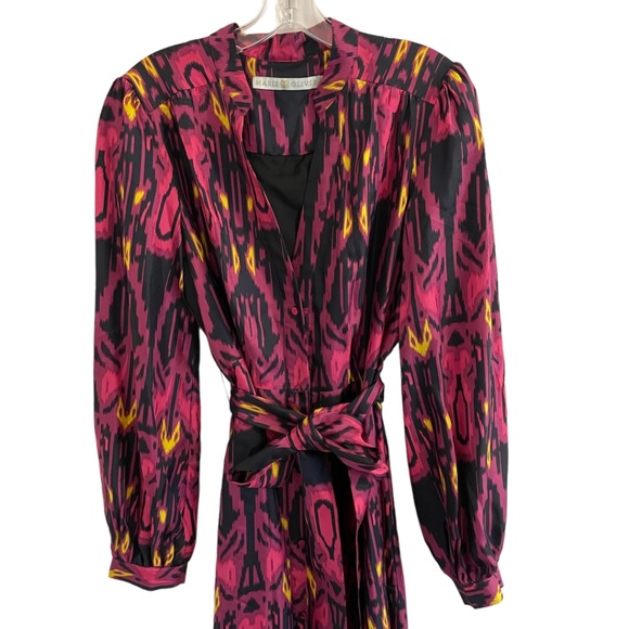 Marie Oliver Fall Silk Dress Size 8 Long Sleeves - Picture 8 of 8